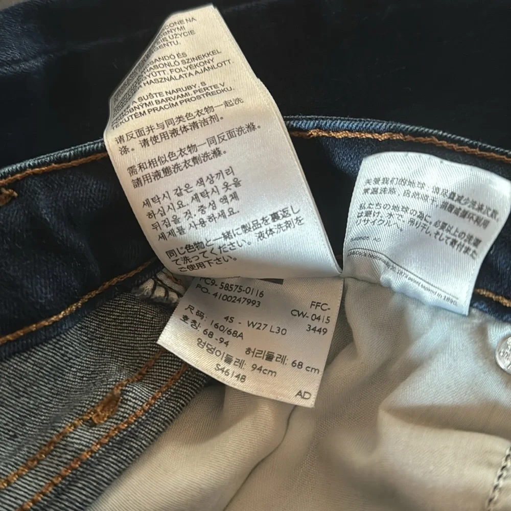 Levi’s Jeans Mid Rise Skinny Dark Blue Denim Jeans stretch sz 4 W27 L30 - Picture 14 of 16